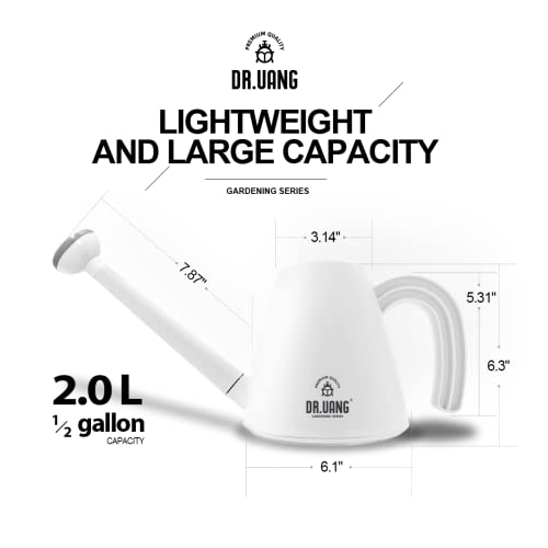 DR.UANG Regador, Regador Interno E Externo para Plantas Domésticas, Bico Longo com Chuveiro Destacáv