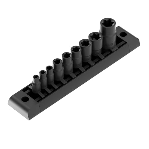 Image of 9PCS EP Socket Set, 1 /4 inch 3 /8 inch 1 /2 inch Drive External Torx Plus Socket Set (EP6-EP18), CR-V Steel with Storage Organizer, for Automotive & Mechanical Repair