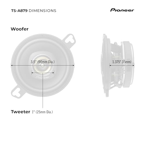Pioneer TS-A879 Coaxial Speaker 3-1/2" Max: 450W