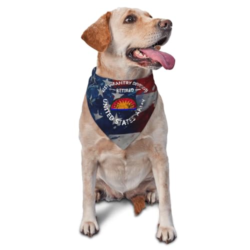 41st Infantry Division Retired United States Army Dog Scarf Pet Bandana Cat Pet Bibs