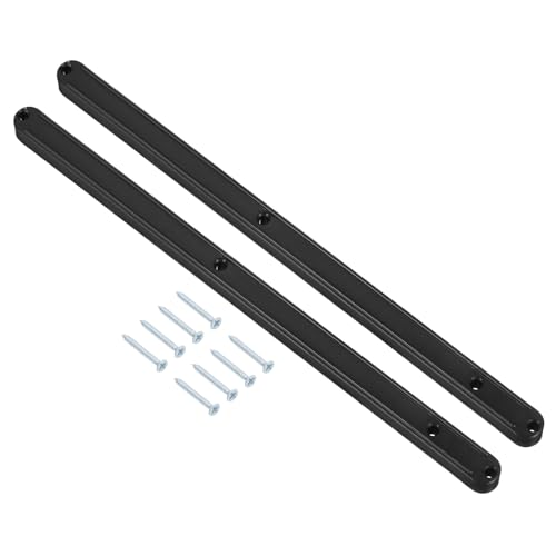 uxcell Drawer Slides, 300mm Plastic Drawer Rails with Screw (Black)