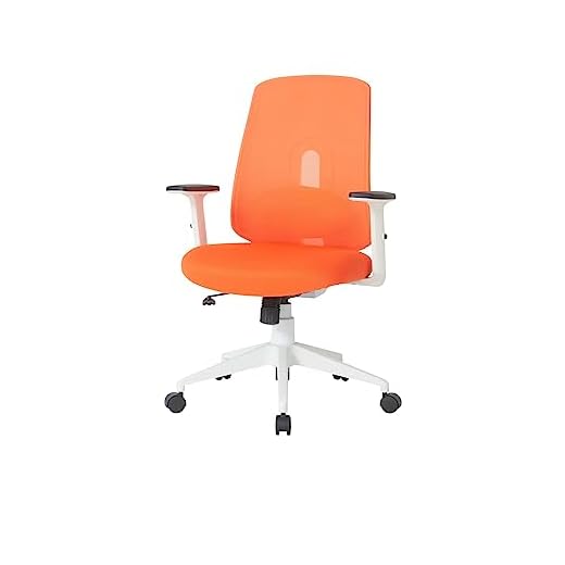 Nouhaus Palette Ergonomic Office Chair Comfortable Swivel Computer Desk Chair, Lumbar Adjust Rolling Chair. (Bright Orange)