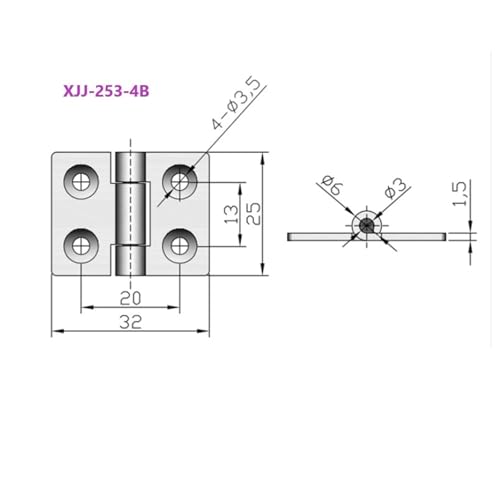 Charnière porte acier inoxydable 253-4B armoire commutation boîtier commande - 3