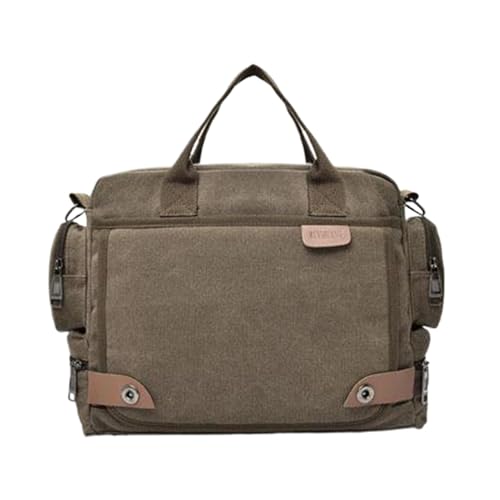 Sac bandoulière élégant en toile robuste avec finitions soignées pour homme exigeant