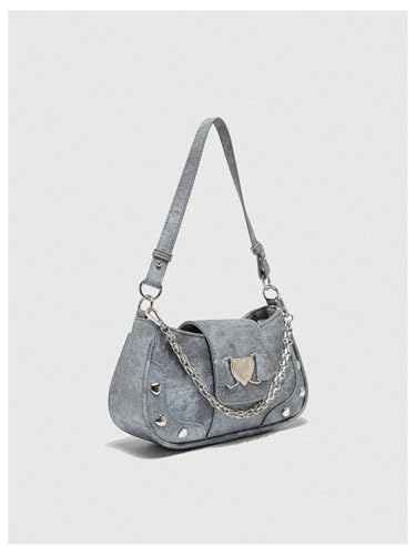 SweatyRocks Women's Y2K Heart Shoulder Bags Top Handle Handbags Clutch Purses4