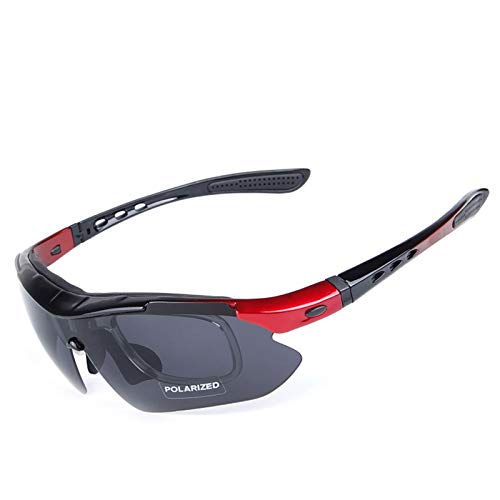 Preisvergleich Produktbild DOLOVE Motorrad Brille Selbsttönend Sonnenbrille Sicherheitsbrille Fanti Glanz Schwarz Rot