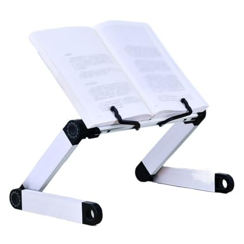 Soporte Para Libros, Atril De Lectura Con Ángulo Ajustable Y Rotación De 360° Soporte Portátil Para Uso En Oficina Y Hogar(White)