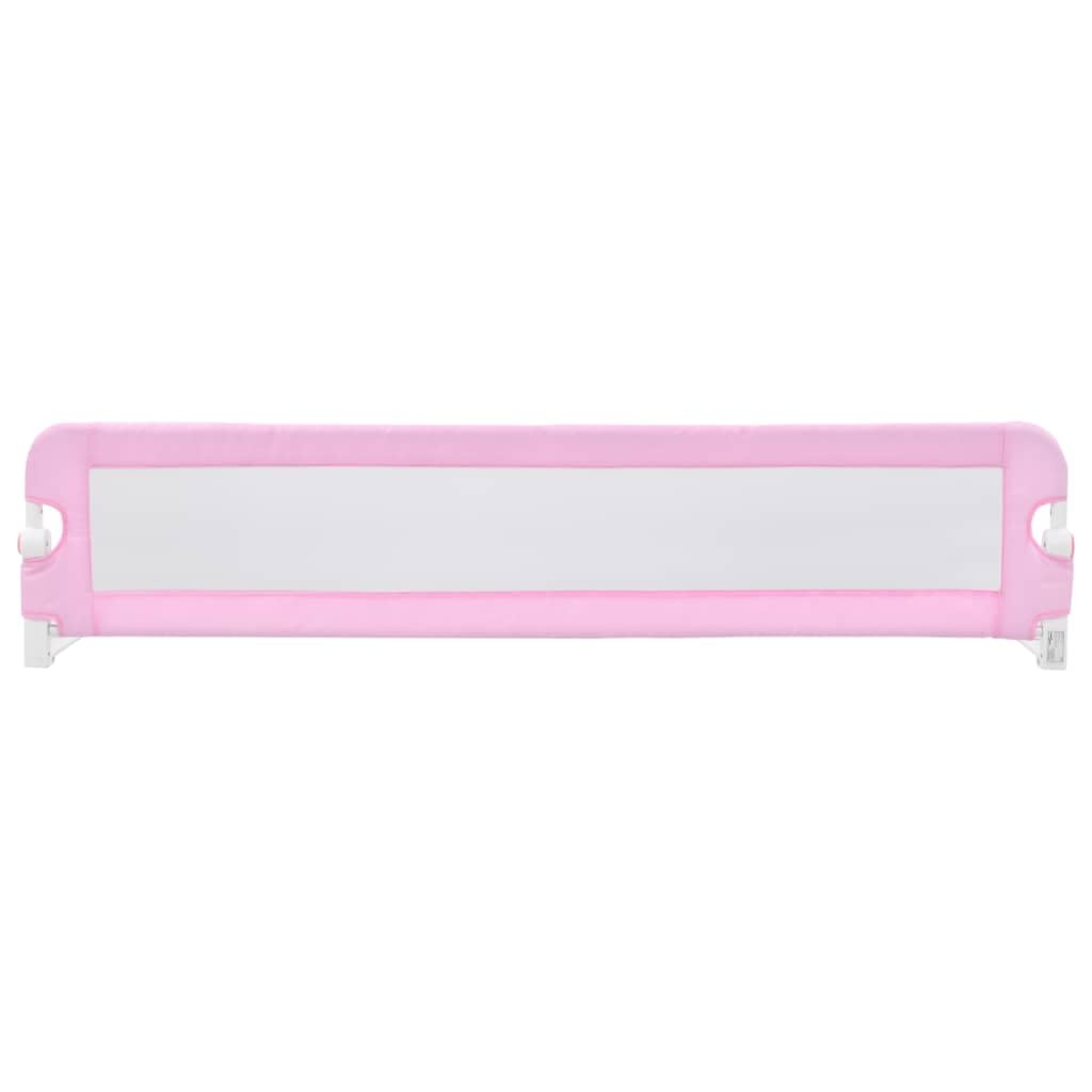 vidaXL Sponde Letto per Bambini Pieghevoli Barriera di Sicurezza per la Nanna Rosa 180x42 cm in Rete in Poliestere Tubi in Metallo