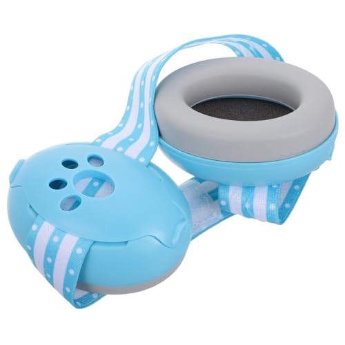 TOYANDONA orejeras de bebe auriculares para orejeras de bebé para avión protección para los oídos del avión para bebés orejeras para auriculares para bebe para ruido PU Sky-blue