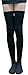 AM Landen Elegant Medium size Women's Black Cotton Thigh High Socks Over Knee Socks