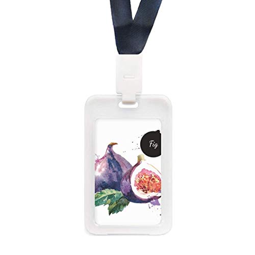 Porte-carte de crédit transparent motif figue pour cartes d'identité