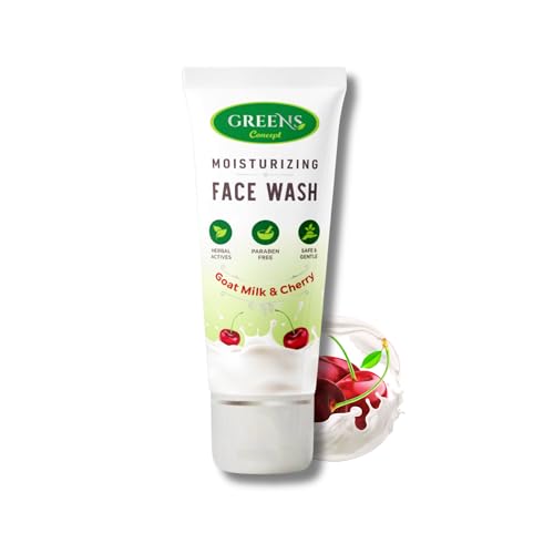 Image of Green's Concept Goat Milk Face Wash, 120ml | Hydrating & Moisturizing Face Wash with Cherry Extract for Anti-Aging & Dark Spots | Youthful and Radiant Glow