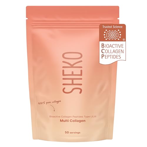 SHEKO Colágeno en Polvo 500g - Hidrolizado de Colágeno Bioactivo - Péptidos Tipo 1, 2, 3 - Colágeno en Polvo - Calidad Pura