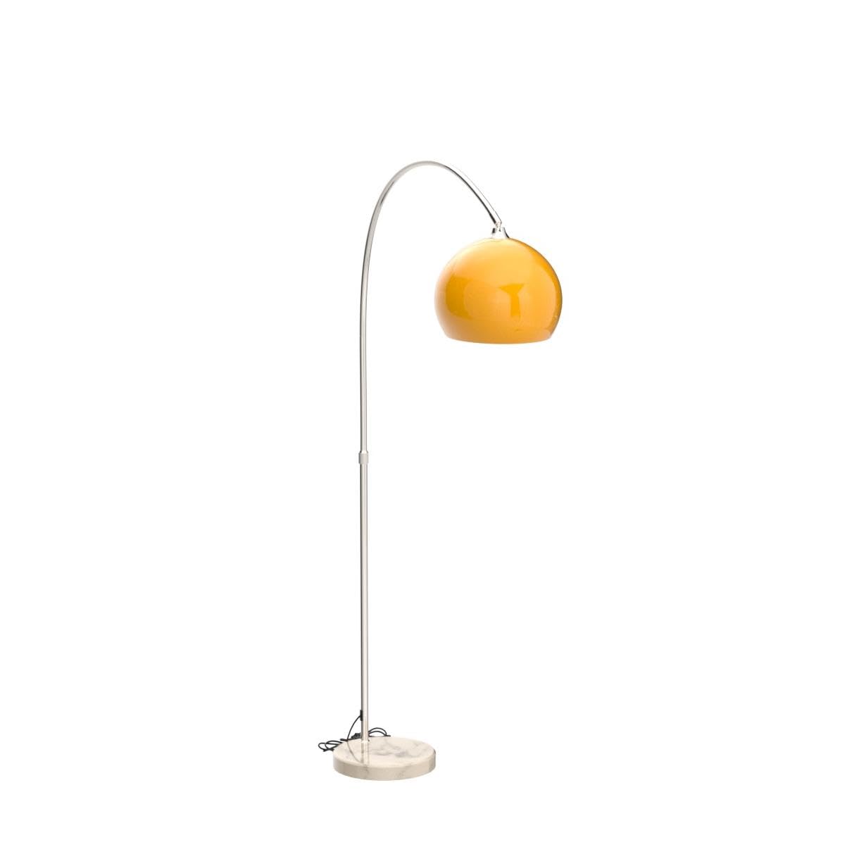Jago® Bogenleuchte - Höhenverstellbar, A++ bis E, 145-220/130-180 cm, 1xE27 LED, max.60W, Orange/Weiß-Bogenlampe, Stehlampe, Stehleuchte, Standleuchte, Bogenstandleuchte (Höhe: 145-220 cm, Orange)