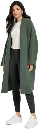 ODODOS Women's Cardigan Sweater Longer Length Open Front Drape Co...