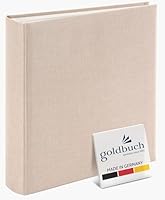 goldbuch 31605 Fotoalbum Summertime Trend 2, Fotobuch mit 100 weißen Seiten mit Pergamin Trennblätter, Foto Album mit Leinen Einband, bis zu 600 Bilder, Hochwertiges Papier, Beige, 30 x 31 cm