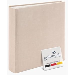 goldbuch 31605 Fotoalbum Summertime Trend 2, Fotobuch mit 100 weißen Seiten mit Pergamin Trennblätter, Foto Album mit Leinen Einband, bis zu 600 Bilder, Hochwertiges Papier, Beige, 30 x 31 cm