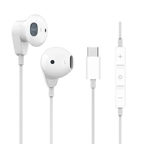Wired Earbuds HiFi Stereo Headphones Earphones w Microphone USB Type C Connector only Fit For Huawei P30 Pro