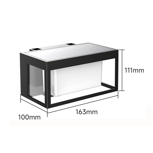 Aplique de pared exterior LED solar negro IP65 con sensor 6