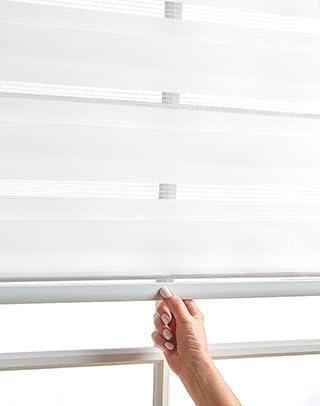 Miniatura 5 de Curtainworks Panamá - Persiana para ventana, 29 pulgadas de ancho x 64 pulgadas de largo, color blanco