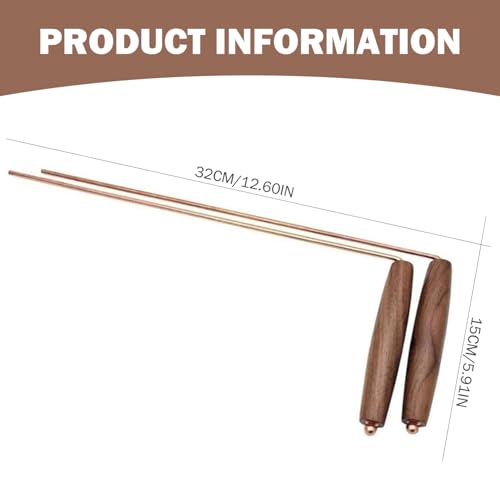 Dowsing Rods 1 Set Smooth Rotation Copper Dowsing Rods for Water Witching Ghost Hunting Finding Items Paranormal Yes/No Questions Divining Home Tools - Image 6
