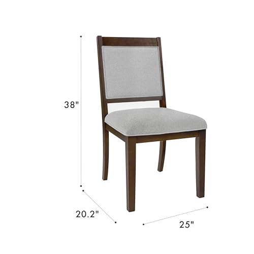 Image of HomePop Open Back Dining Chair - Gray Solid Woven (Set of 2)