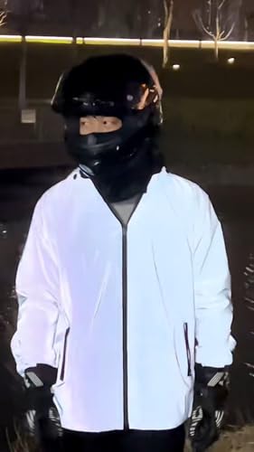 Chromashift Reflective Windbreaker, Color Shifting Night Visibility Jacket with Full Zip Waterproof Windproof Shell4