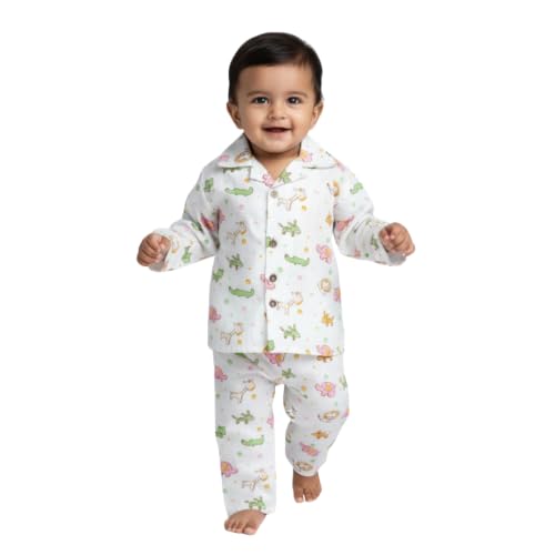 Image of 100% Cotton Muslin Pant Shirt Set | Ultra Soft Breathable Toddler Outfit | Summer Wear Kids Clothing | Skin Friendly Comfortable Fit | SIZE | PRINT