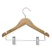 Honey-Can-Do HNG-01225 Kid's Wooden Shirt and Pants Hanger with Clips, 5-Pack, Maple
