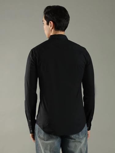Image of Solid Slim Fit Cotton Shirt