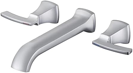 Qinkell Tub Faucet Wall Mount Tub Filler Chrome High Flow Long Spout Reach Roman Bathtub Faucets with 2 Handles