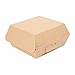 wisefood Take Away Papier Burger Box 50 szt. 13 x 12,5 x 6,2 cm pudełko na jedzenie To Go Burger opakowanie Hamburger Box z pokrywą na zawiasach, jednorazowe pudełko na lunch z papieru typu kraft