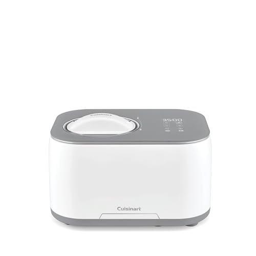 Cuisinart Freeze Ease 1-Quart Ice Cream Maker, Touchpad with 4 Presets: Ice Cream, Frozen Yogurt, Sorbet and Keep Cool, Built-In Compressor, Compact Design (ICE-90C)