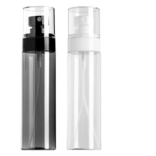 Solbrezeni 2Pcs Small Spray Bottles Refillable Portable Travel Bottles 100ml Travel Bottle Sprays Bottle for Hair Clear MistBottles for Toiletries and Cosmetics Skincare Perfume (2pcs 100ml)