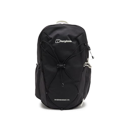 Berghaus 24/7 Solo Rucksack, 30L Capacity, Polyester, Flow Technology Ventilated Back System, Laptop Sleeve, Walking Pole Holders, 52 x 27 x 26cm (Black)
