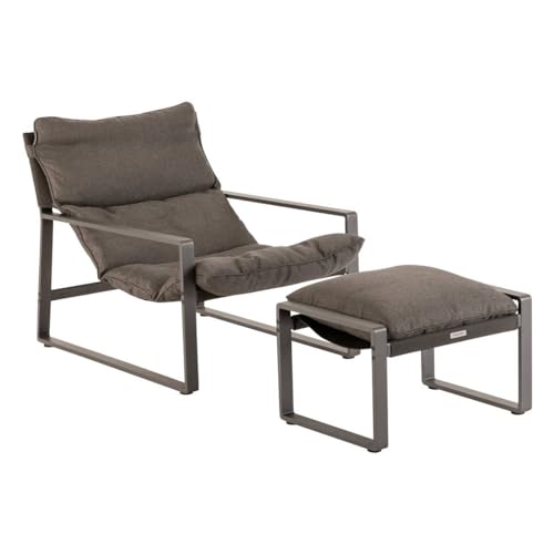 Hespéride - Fauteuil Relax de Jardin Lambinio Graphite en Aluminium en Acier traité en epoxy