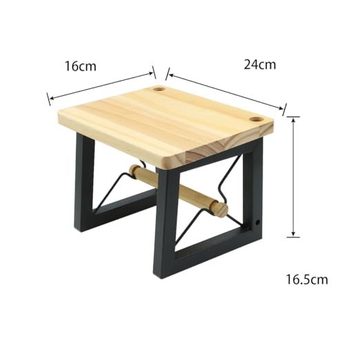 Alide Thermo-Etikettenrollenhalter, doppellagiges Design, Etiketten-Organizer aus Holz für Rollen- oder Leporello-Etiketten