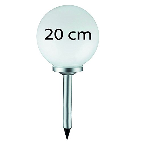 Preisvergleich Produktbild Grafner Solarkugel Ø20 cm / LED / mit Erdspieß / Wegleuchte Gartenlampe Kugelleuchte LED-Leuchte Gartenleuchte Solar Kugel