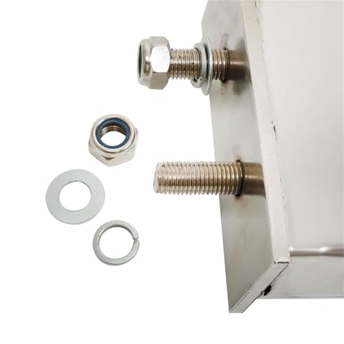 Image of munirater 30 in Stainless Steel Mud Flap Hanger with Light Cutouts Wing Panel Hanger Loaded 2 1 /2 Pattern Replacement for Semi Trucks