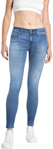 Image of Replay New Luz Women's Skinny Jeans, Medium Blue C009 (Blue), 26W/30L