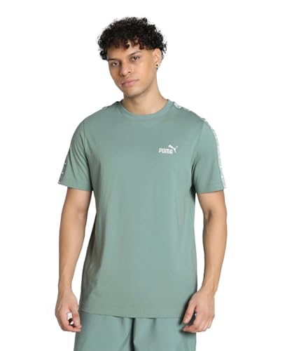 Puma ESS Tape Tee, T-Shirts Mixte, Green Moon,