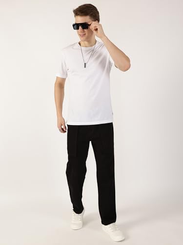 Image of Thomas Scott Men's | Solid | Light Weight | Breathable Fabric | Mid Rise | Regular Fit | Cotton Blend | Button Waist | Cargo | Trouser | Pants