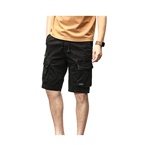 Short cargo homme grande taille pantalon décontracté noir 34