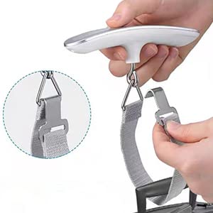 MOCA Digital Luggage Travel Scale with Overweight Warning Function, Portable Handheld Electronic Weighing Scale with Hook, 50kg & Backlit LCD Display Screen for Suitcase Baggage (Battery included) - Image 7