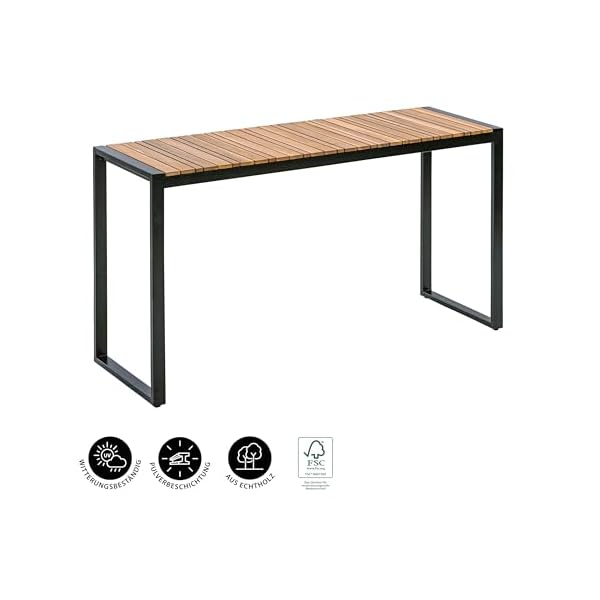 Balkontisch Chicago Wood – Akazienholz & Stahl