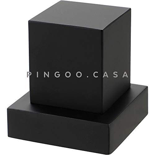 Pingoo.Casa, Acabamento de Registro, Quadrado, Metal, Fosco, Mearim, Preto