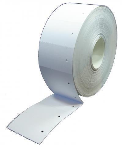 Etiquetas de cartulina en blanco 30 x 50 mm - 3.000 etiquetas de cartón en rollos