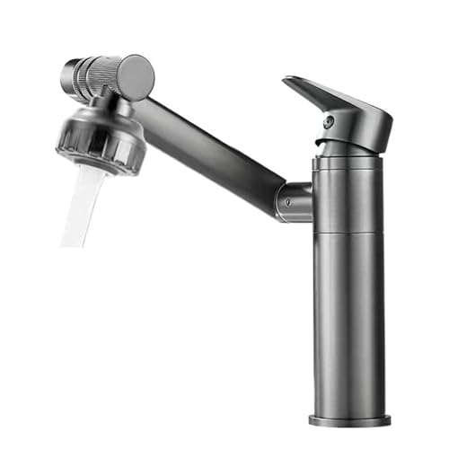 Stainless Steel Basin Faucet Universal Multi-function Hot And Cold Dual Use Bathroom Wash Basin Faucet(Gun Gray)