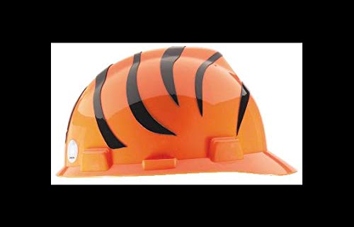 MSA 818390 Cincinnati Bengals NFL V-Gard Protective Cap with Fas-Trac III Ratchet Suspension | Polyethylene Shell, Superior Impact Protection, Self Adjusting Crown Straps - Standard Size