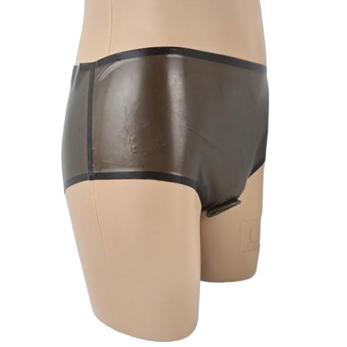 Slip de látex ouvert negro transparente talla L 2